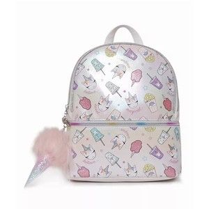 Miss Gwen’s Unicorn Snack Metallic Mini Backpack Ice Cream Charm OMG Acc…